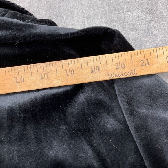 Cinema Exoile Robe Women 3XLarge Black Red Embossed Velour 1/4 Zip Long Soft VTG - Picture 10 of 13